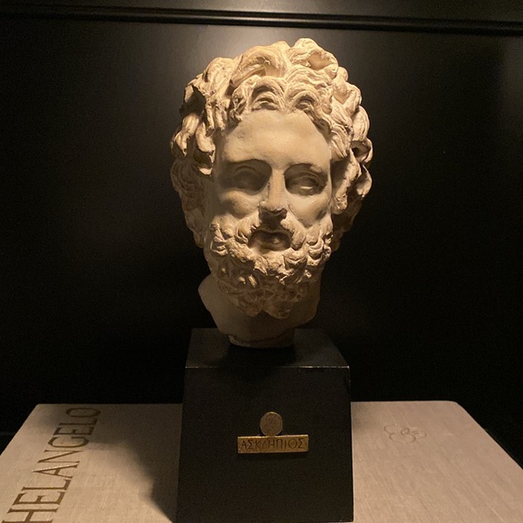 Vintage Alva Museum Replica Bust of Asklepios - Picture 1 of 16